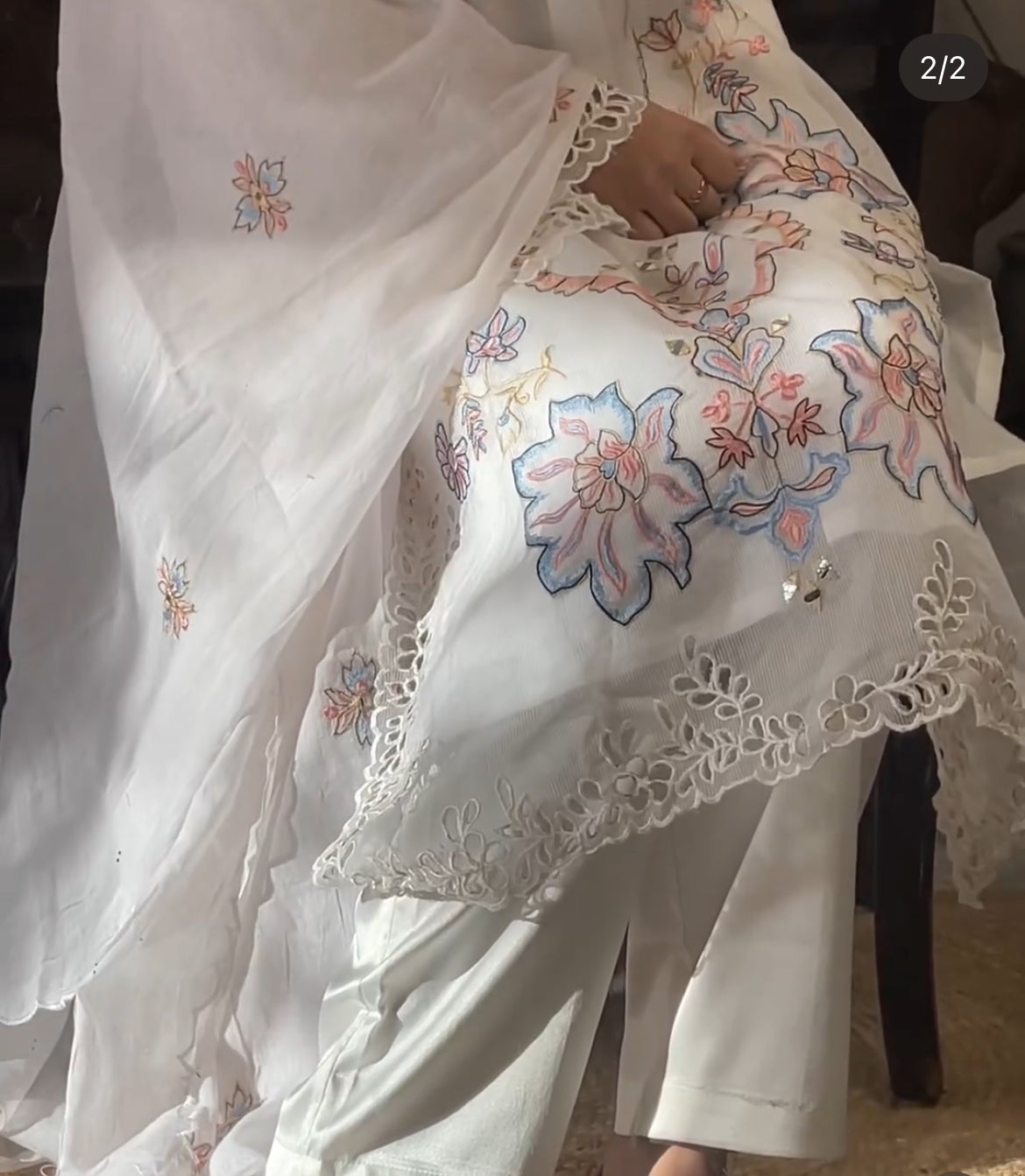 Pakistani cut work suit set