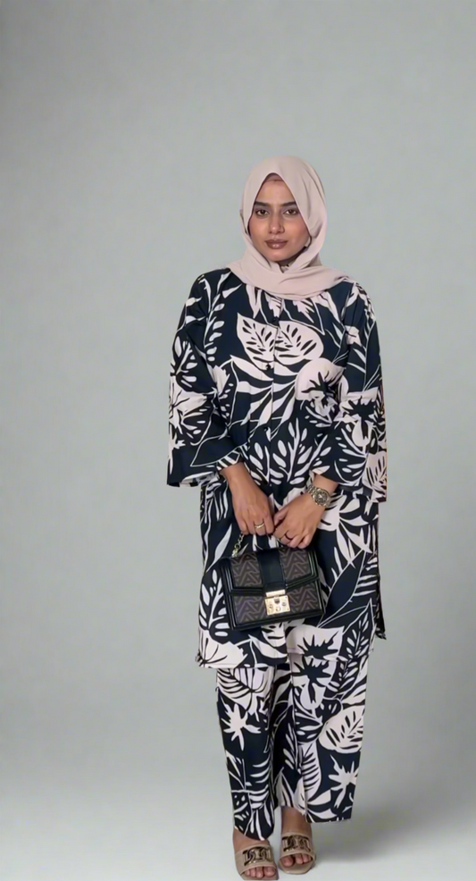 BEGUM'S Summer Noir Kurta set 🖤