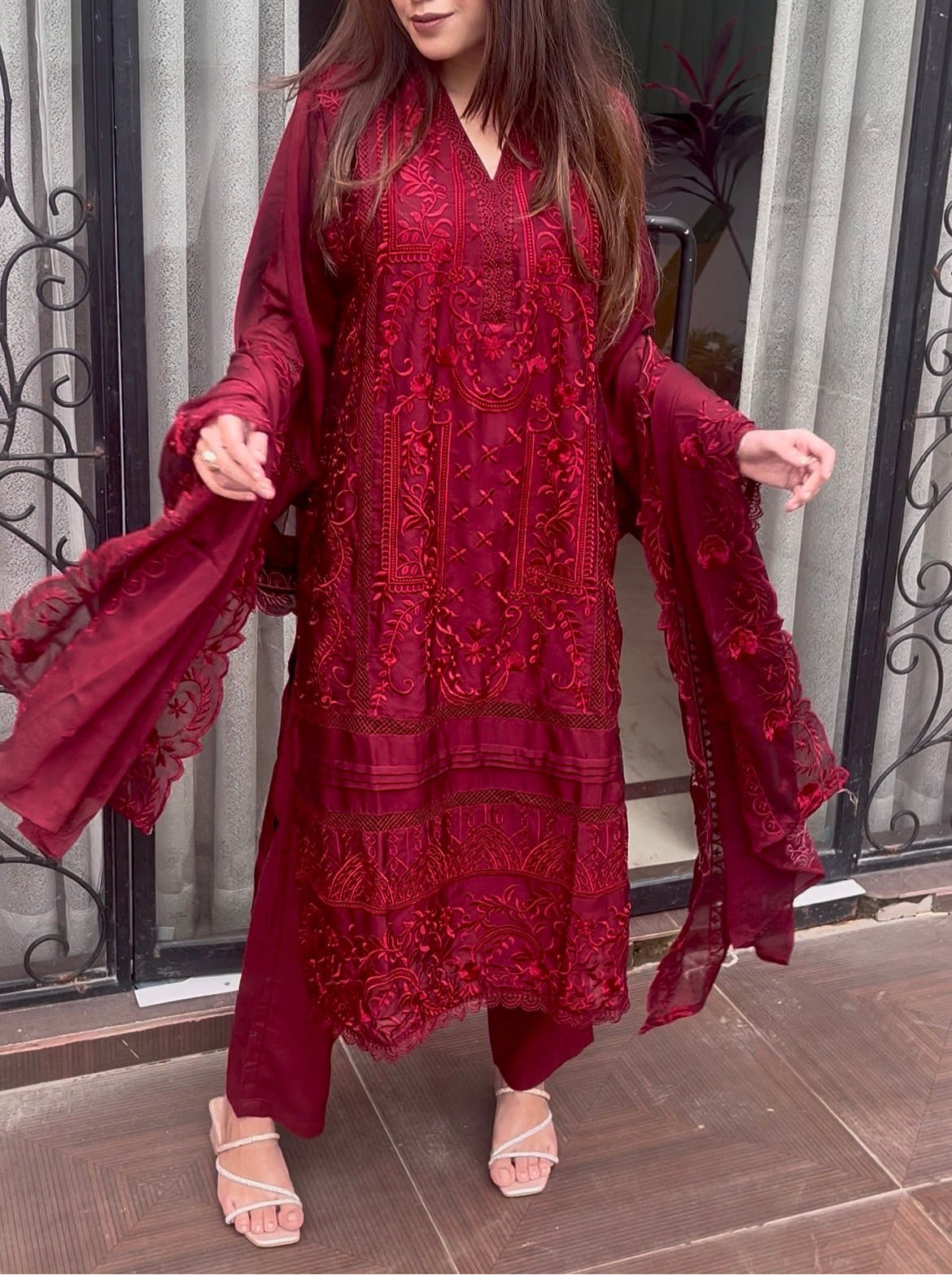 Luxury fits by BEGUM’S organza suit set✨🌙