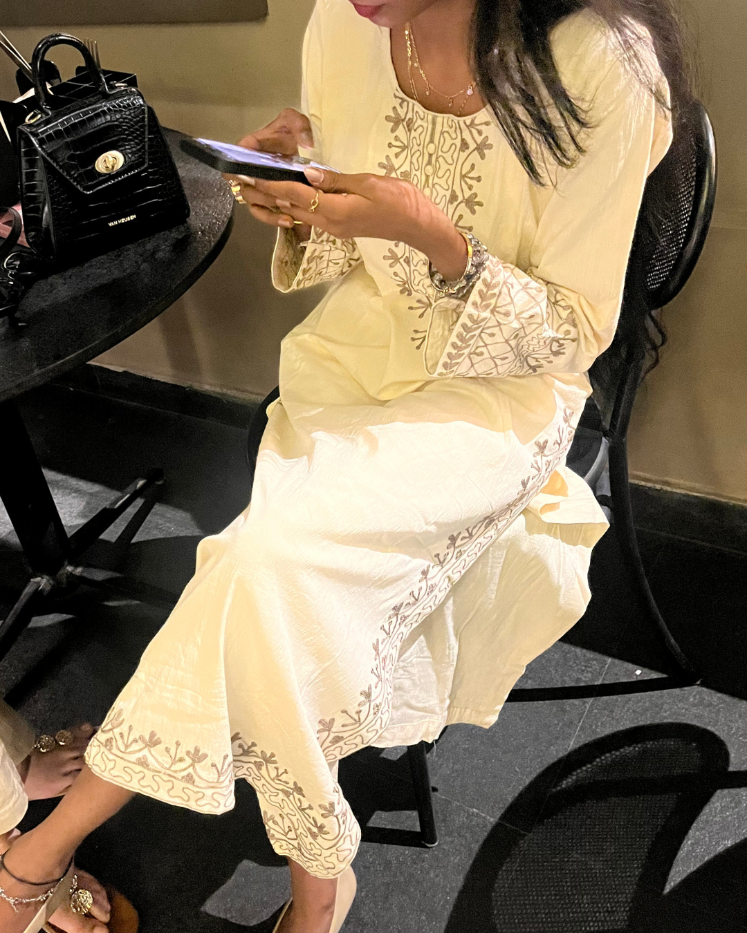 ✨ Nora Set - Ivory Kurta Set