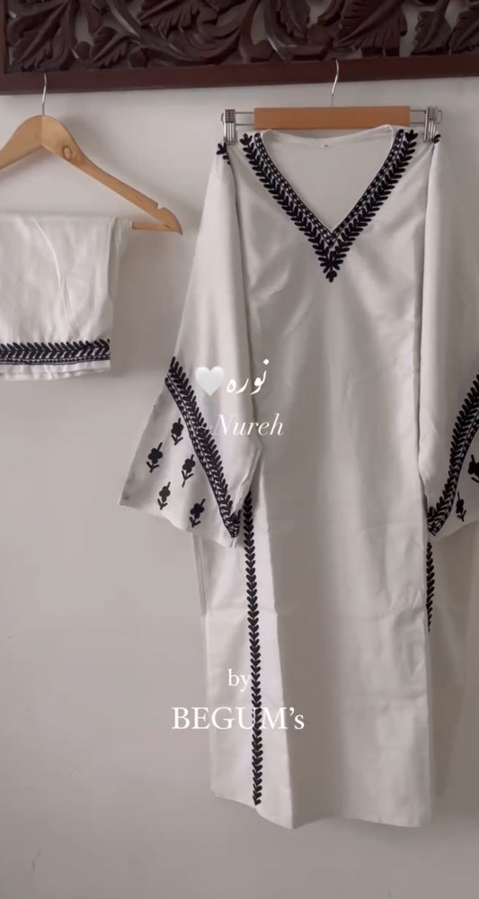 Nureh🤍 embroidered kurta set
