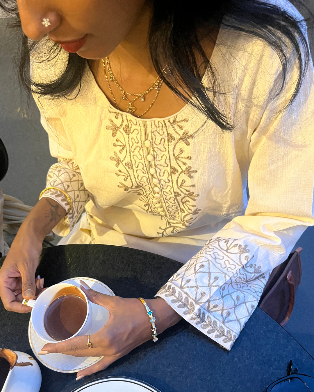 ✨ Nora Set - Ivory Kurta Set
