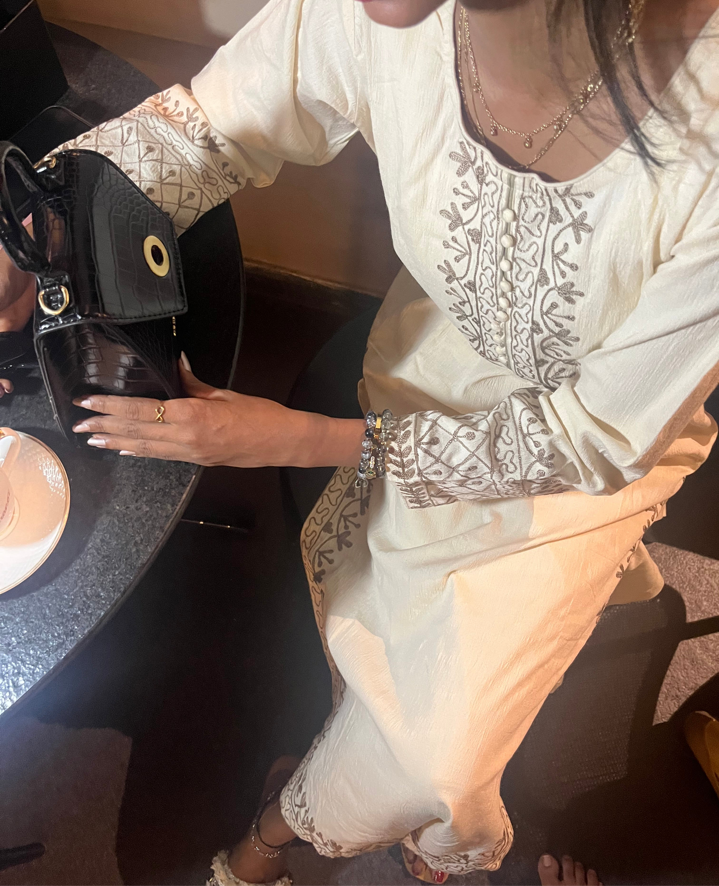 ✨ Nora Set - Ivory Kurta Set