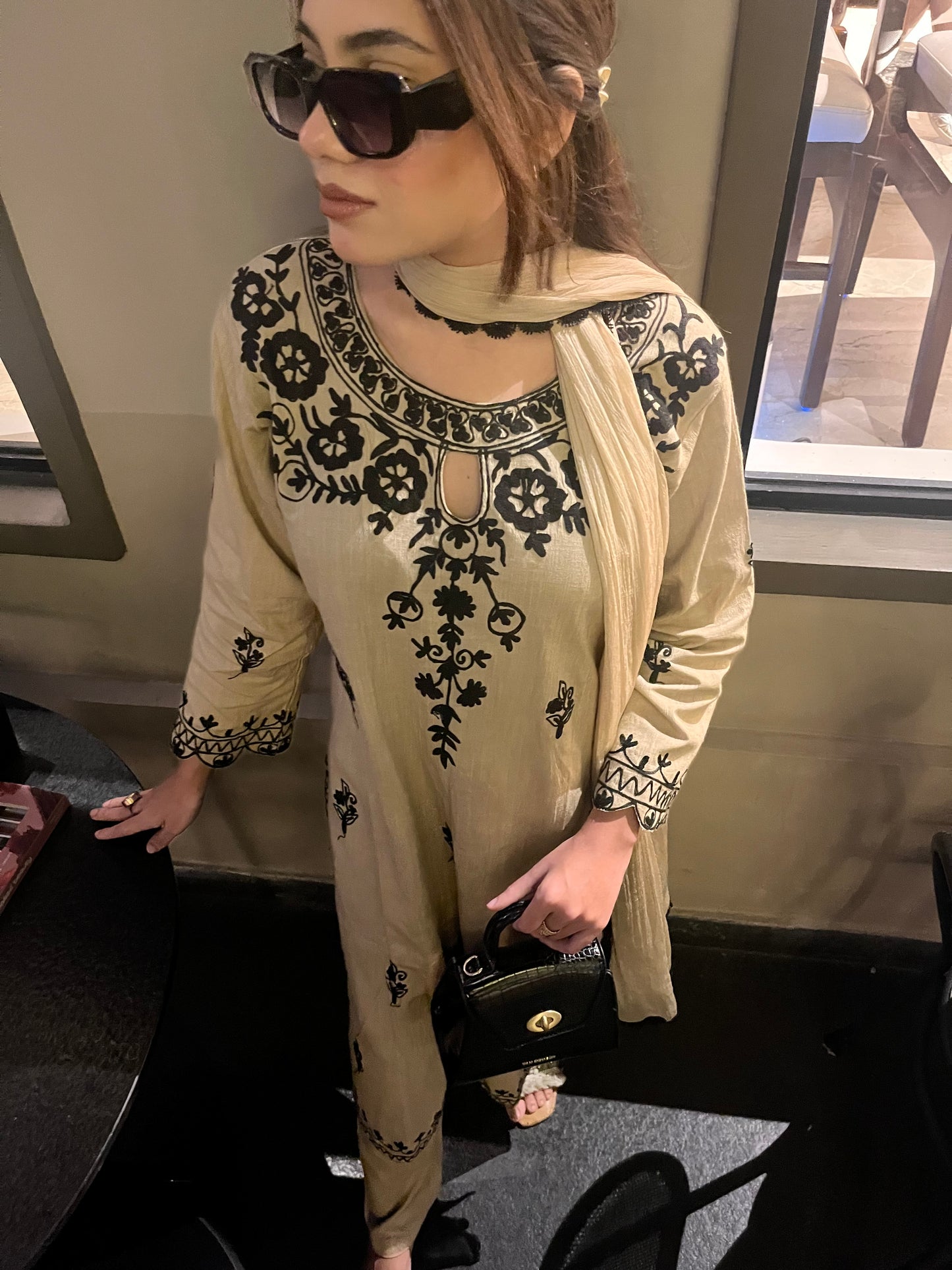 Shizaa - Embroidered Fall set