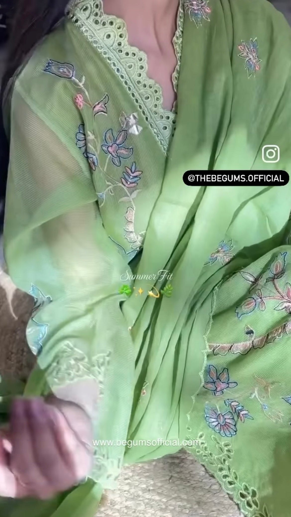 Pakistani cut work suit set