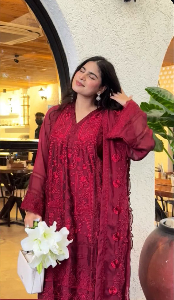 Luxury fits by BEGUM’S organza suit set✨🌙