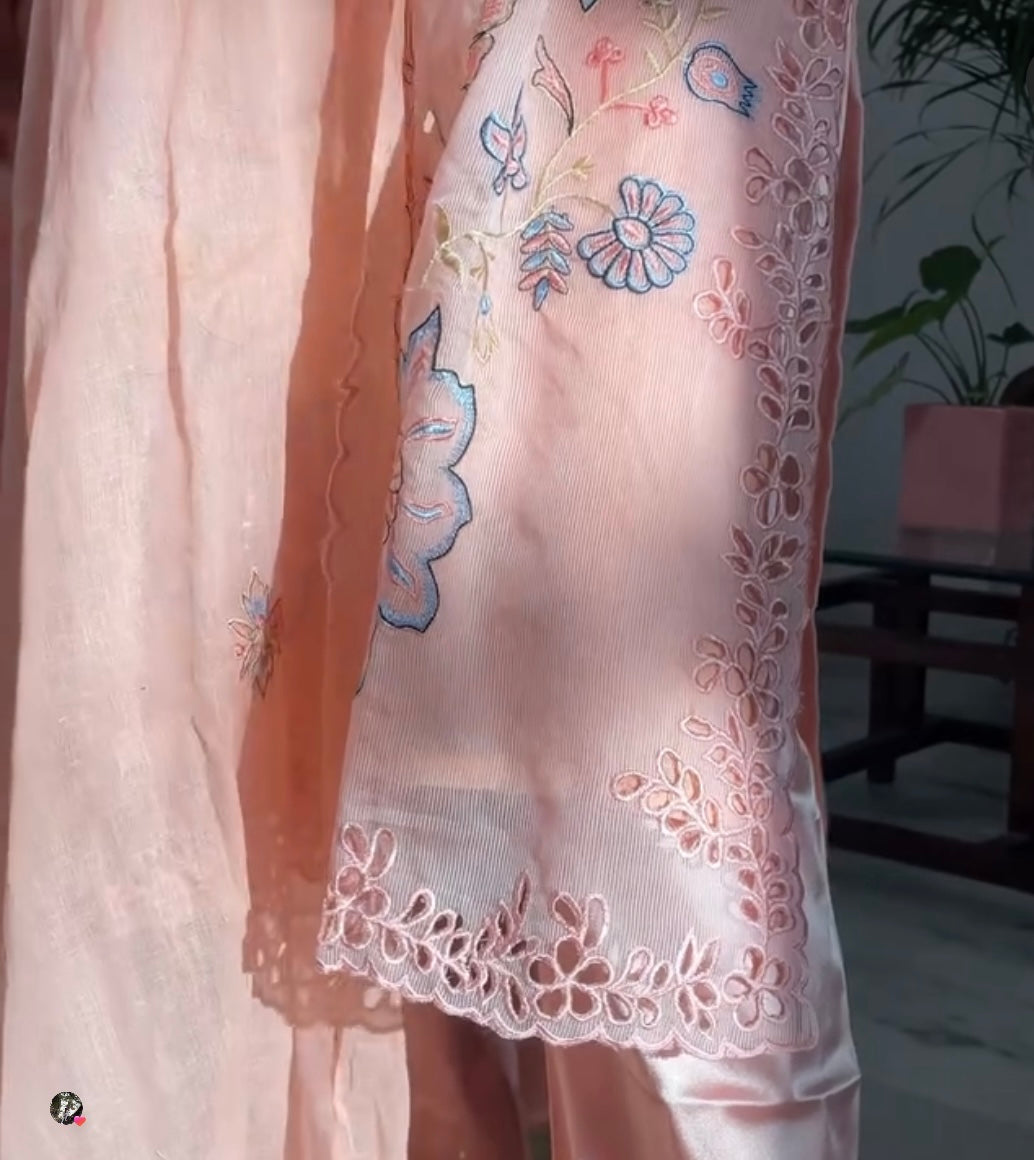 Pakistani cut work suit set