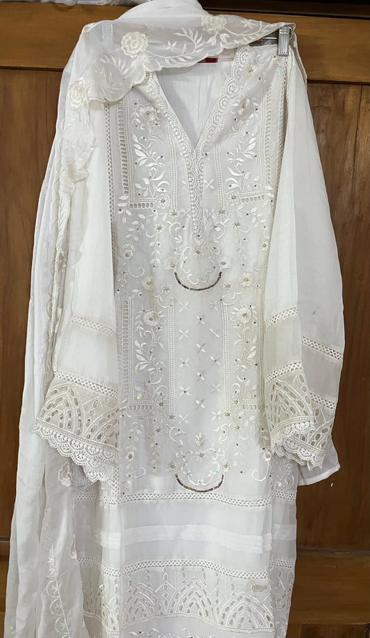 Luxury fits by BEGUM’S organza suit set✨🌙