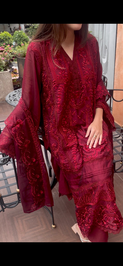 Luxury fits by BEGUM’S organza suit set✨🌙