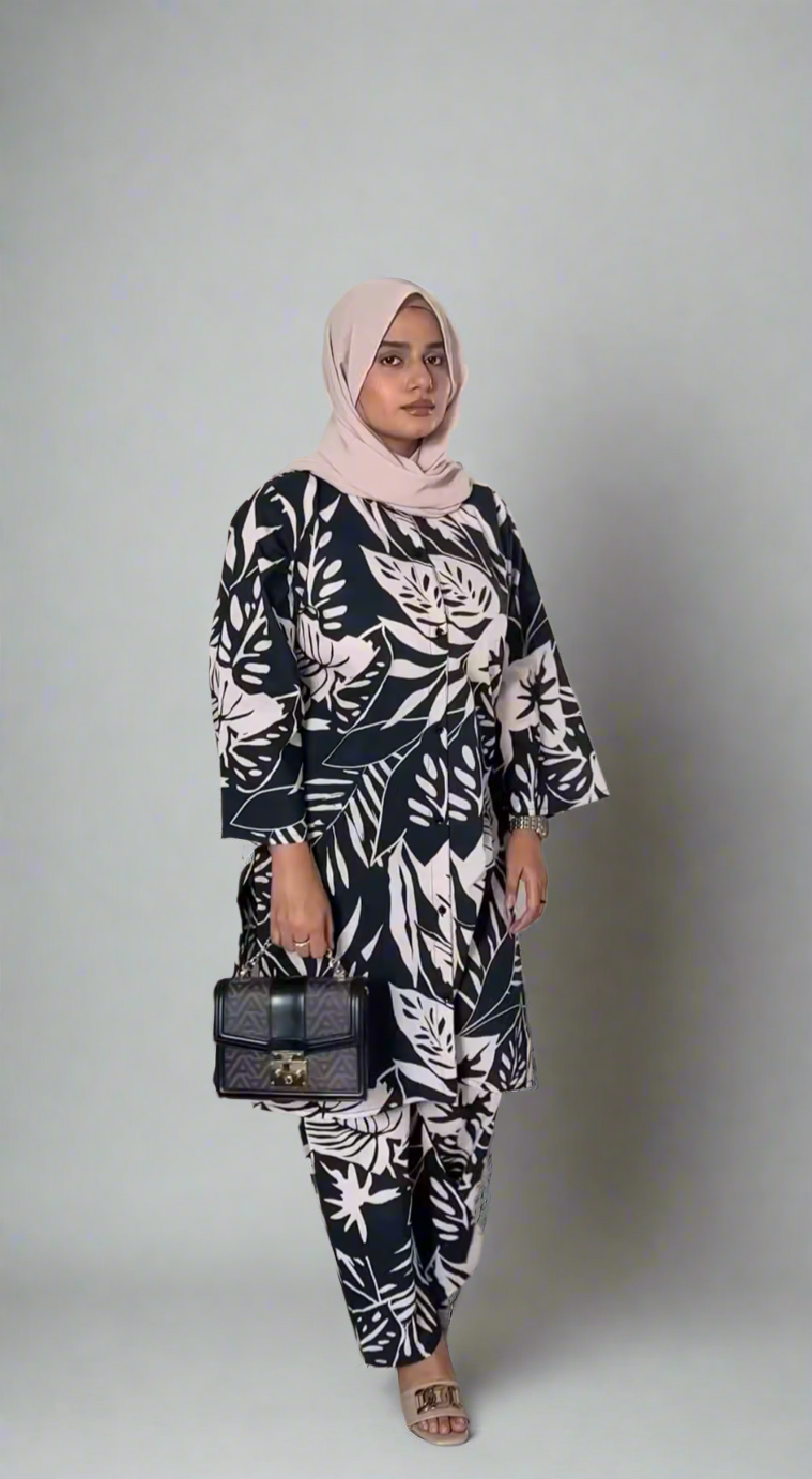 BEGUM'S Summer Noir Kurta set 🖤