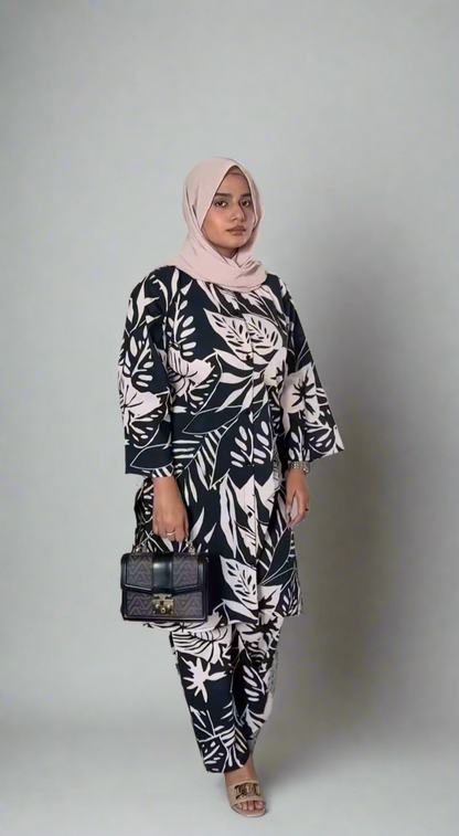 BEGUM'S Summer Noir Kurta set 🖤