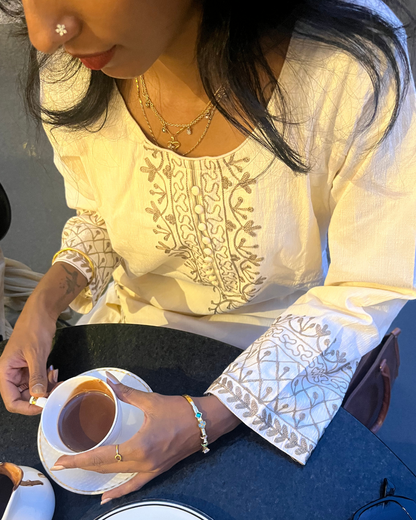 ✨ Nora Set - Ivory Kurta Set