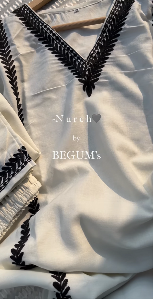 Nureh🤍 embroidered kurta set