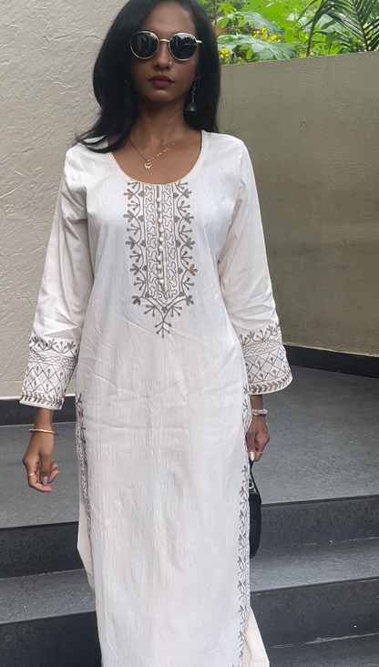 ✨ Nora Set - Ivory Kurta Set